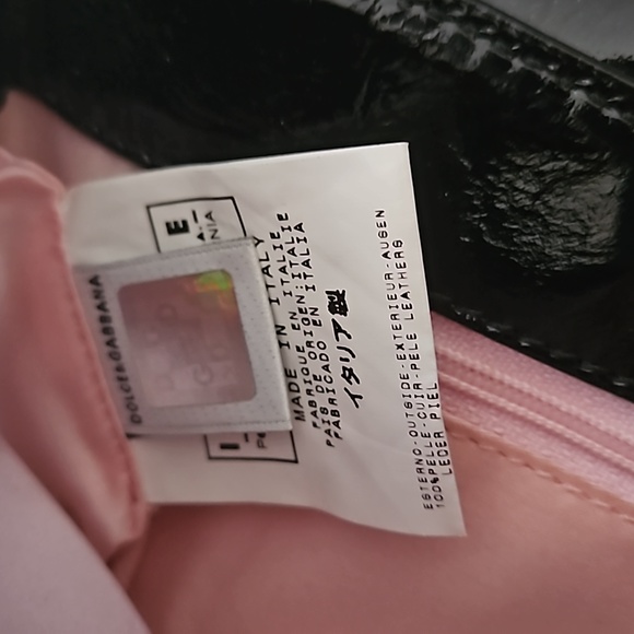 D & G - Y2K black leather silver logo shoulder bag - Picture 5 of 13